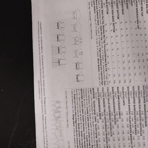 McCall's Bathing Suit Pattern - Picture 2 of 2